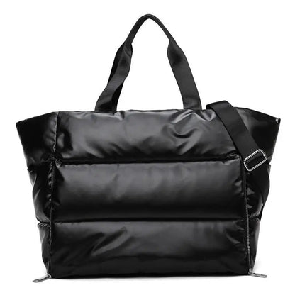 Sac doudoune noir, polyvalent pour voyages et activités quotidiennes