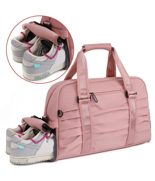 Sac de voyage avec fermeture éclair, tissu résistant