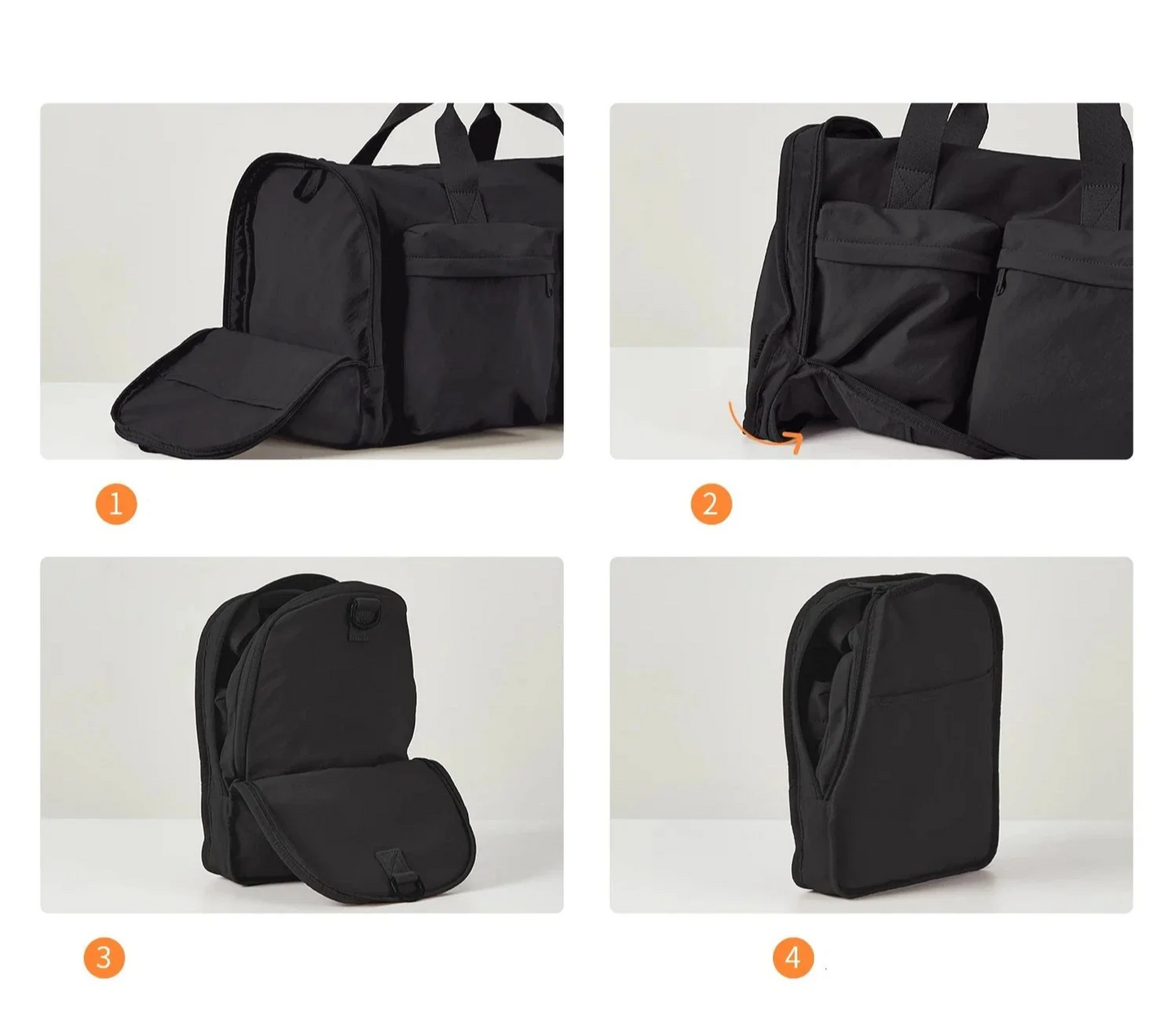 Détail du tissu déperlant et résistant du sac de voyage