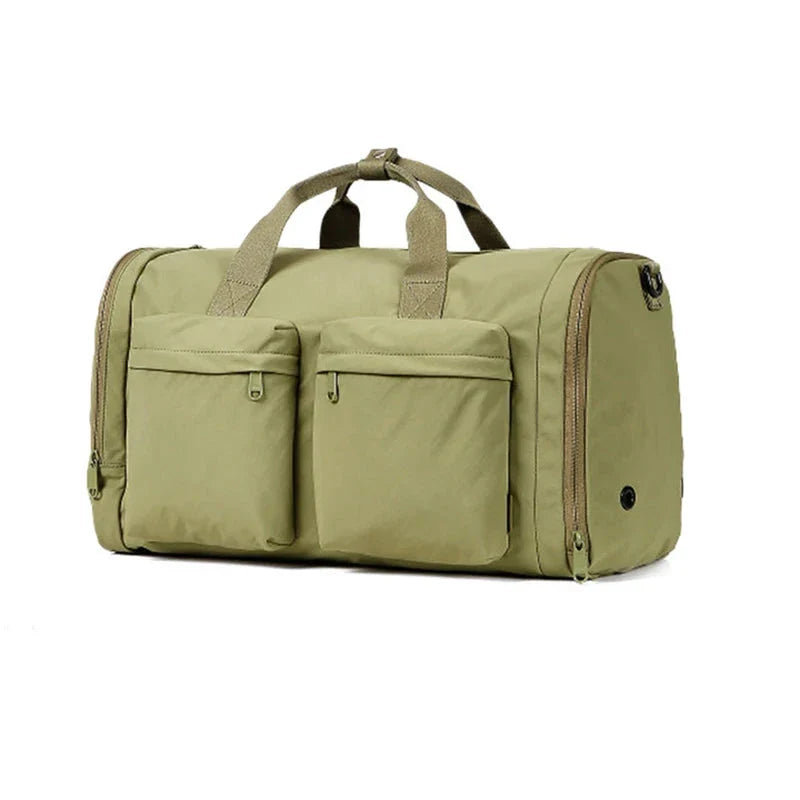 Sac de voyage vert, parfait pour les déplacements professionnels