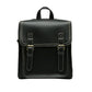 Sac à dos vintage noir en PU avec fermeture éclair