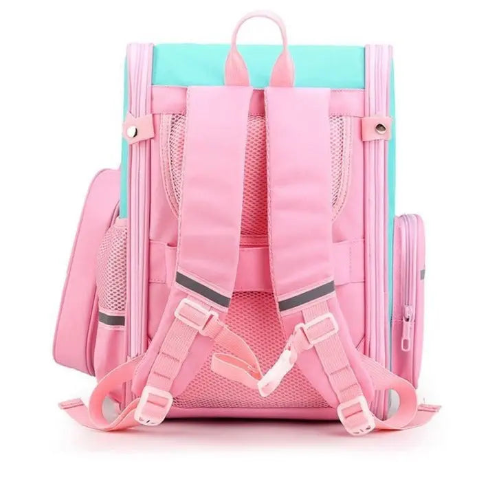 Sac à roulettes enfant avec motif licorne et trousse assortie