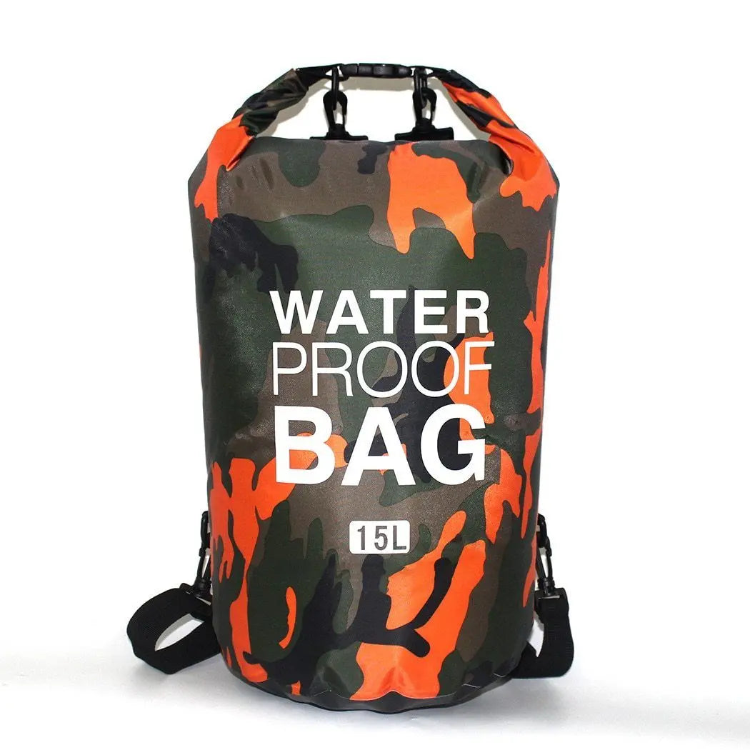 Sac de voyage 15L, motif camouflage orange, pour randonnées