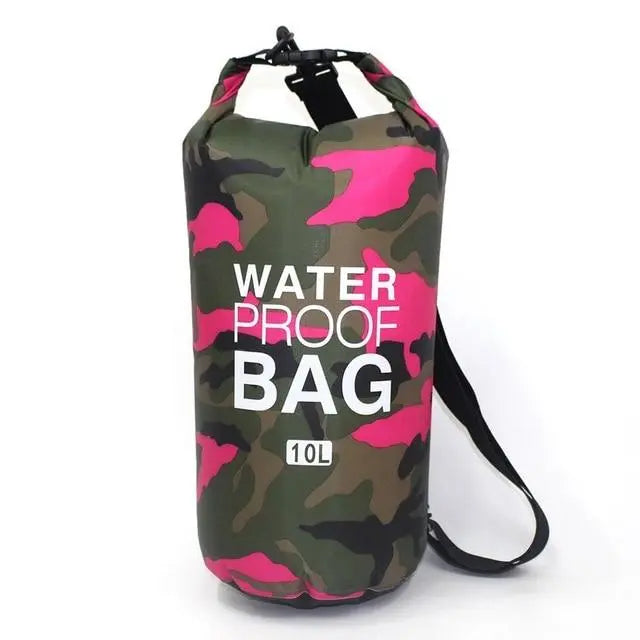 Sac de voyage 10L motif camouflage rose, vue latérale