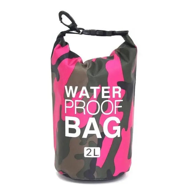 Petit sac 2L camouflage rose, compact et étanche