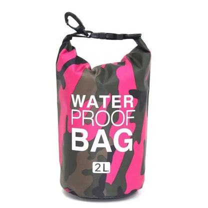 Petit sac 2L camouflage rose, compact et étanche