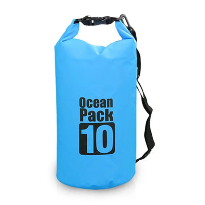 Petit sac bleu 10L étanche, parfait pour paddle et surf