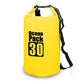 Grand sac étanche jaune 30L, vue de dessus