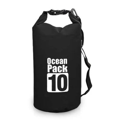 Sac étanche noir 10L, compact, protection contre le sable