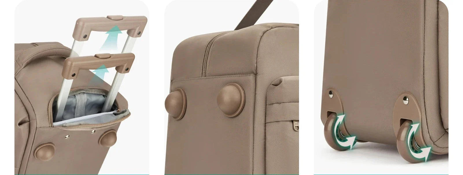 Sac à roulettes avec fond anti-collision