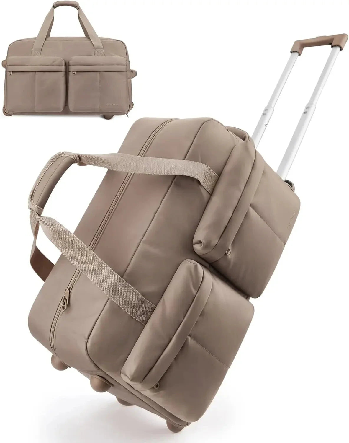 Sac marron avec grande capacité et tissu résistant
