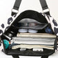 Sac de voyage motif léopard avec poches multiples visibles