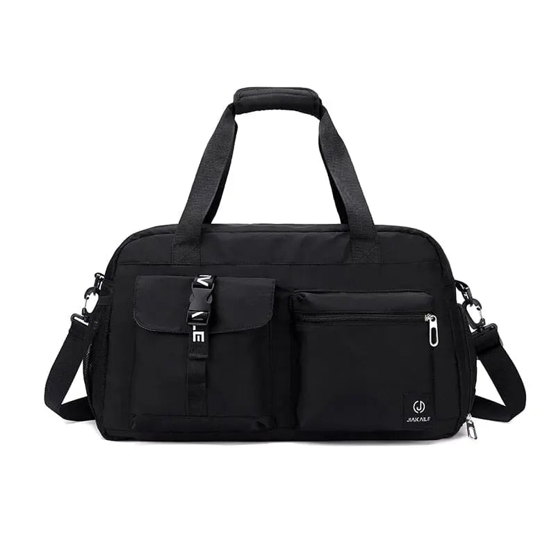 Version noire du sac de voyage montrant sa polyvalence