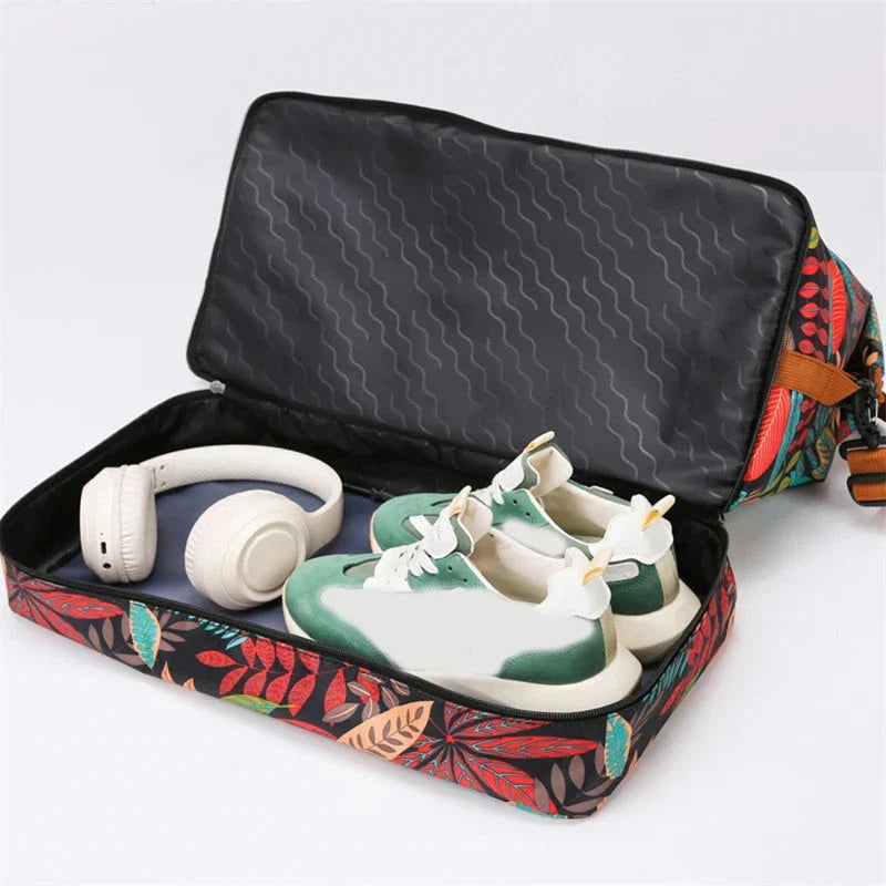 Détail du tissu imperméable à motif floral coloré