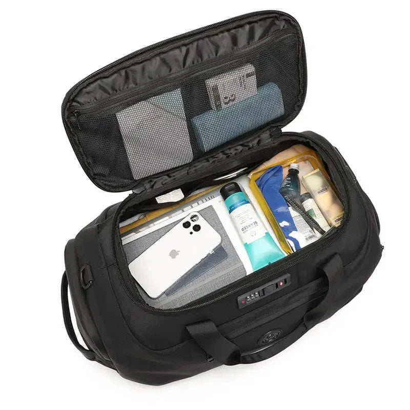 Sac de voyage antivol avec fermeture à code visible