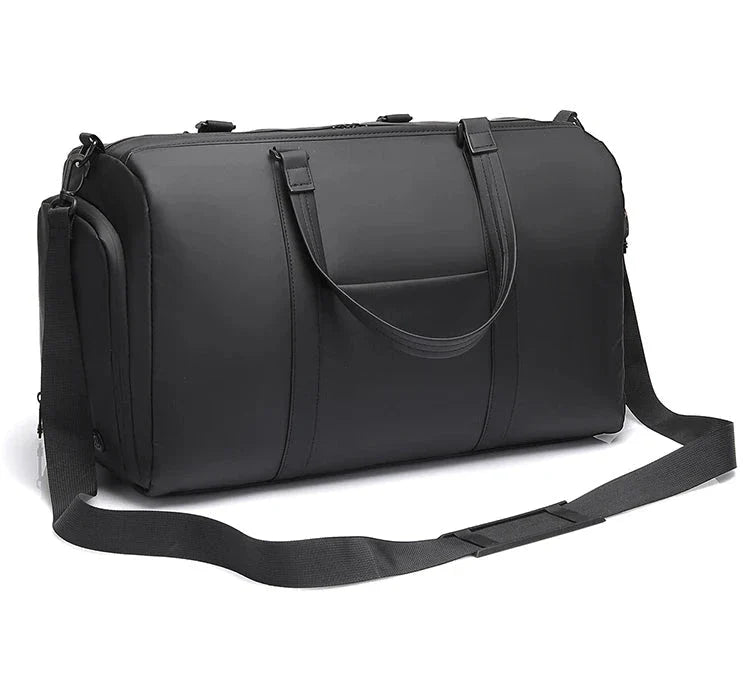 Vue de côté du sac montrant la bandoulière amovible