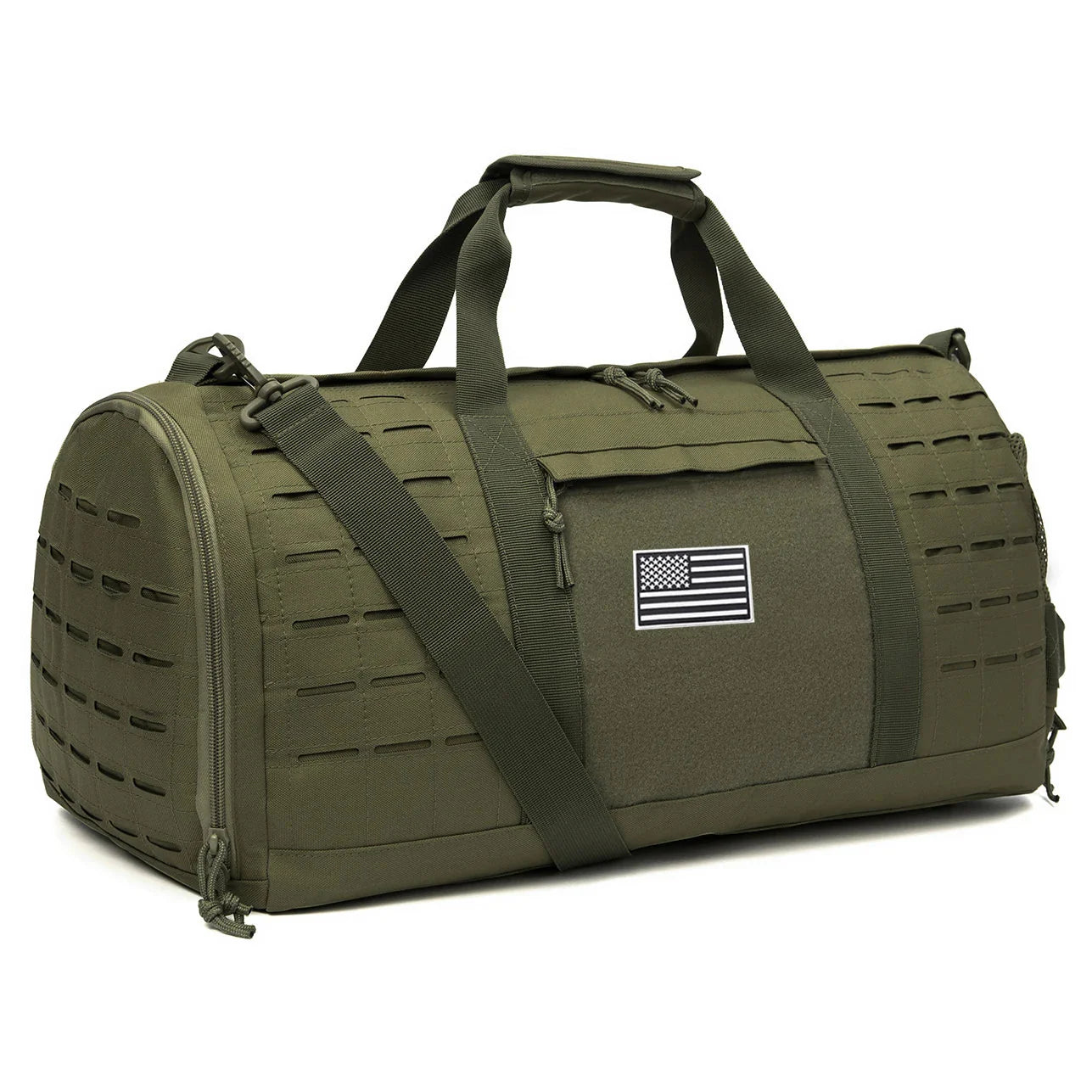 Sac militaire 40L en kaki, parfait pour un look discret et pratique