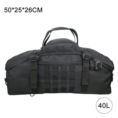 Sac à dos noir 40L avec bretelles ajustables et tissu polyester résistant