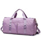 Sac violet avec compartiment pour chaussures