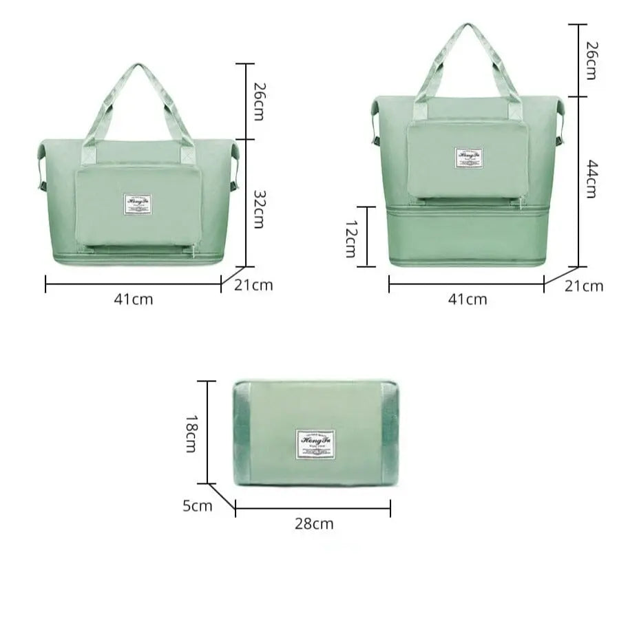 Sac extensible avec poche avant zippée visible