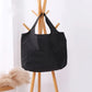 Sac noir pliable en tissu Oxford, vue latérale