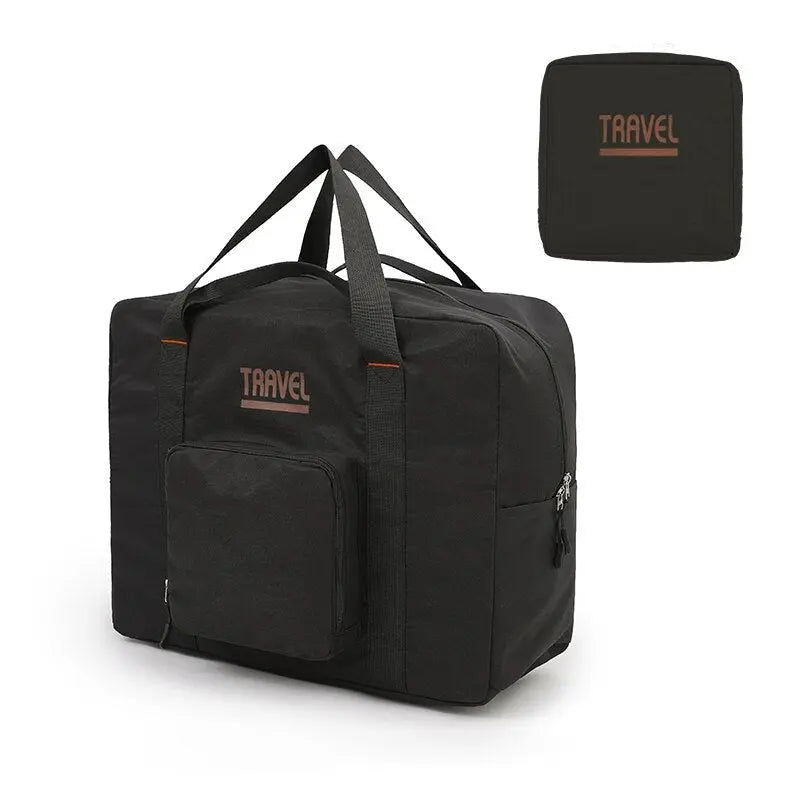 Sac de voyage noir, élégant et pratique