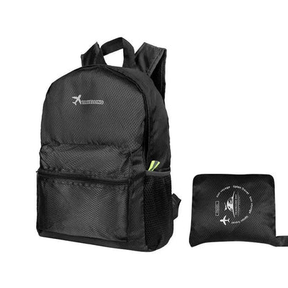 Sac à dos noir, design minimaliste, pratique et pliable