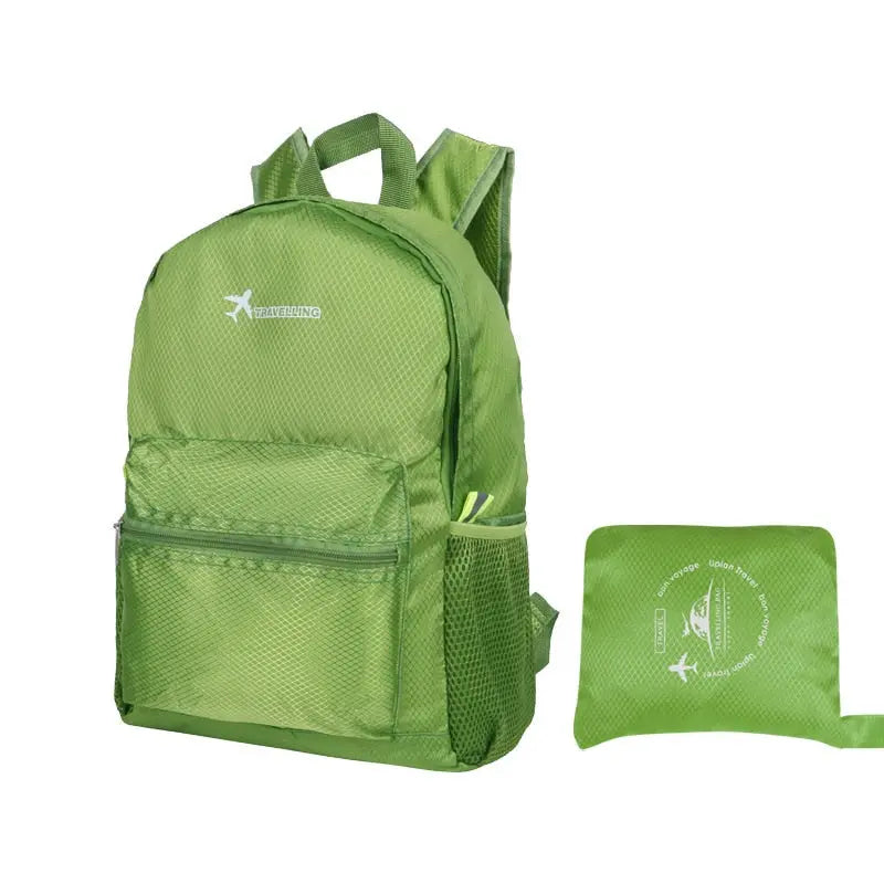Sac à dos vert, compact et résistant à l'eau, 20 litres