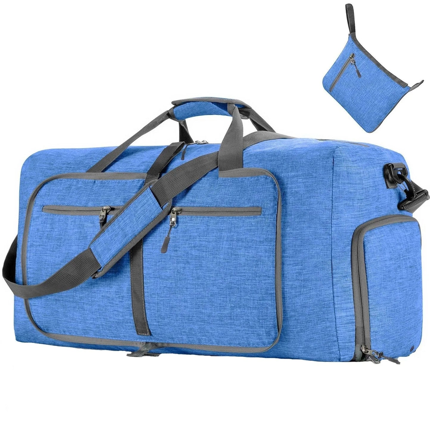 Sac bleu imperméable avec compartiment pour chaussures