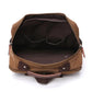 Vue de profil du sac à dos vintage, bretelles rembourrées visibles