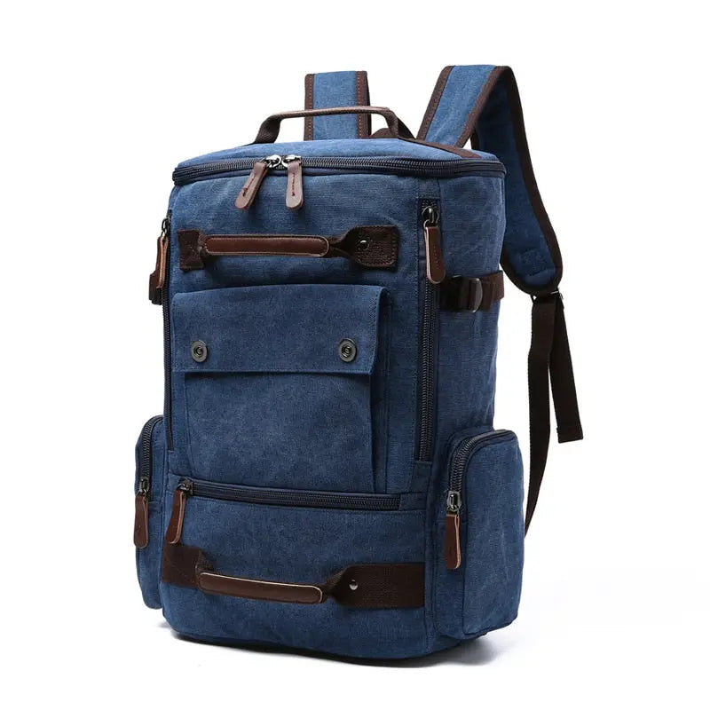 Version bleue du sac à dos, style rétro