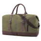 Version verte du sac de voyage avec détails en cuir