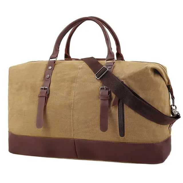 Sac kaki avec design vintage et grande capacité