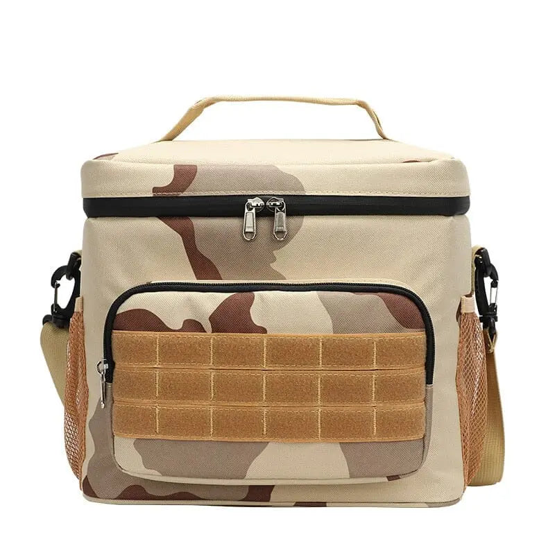 Sac isotherme camouflage beige pour repas en extérieur