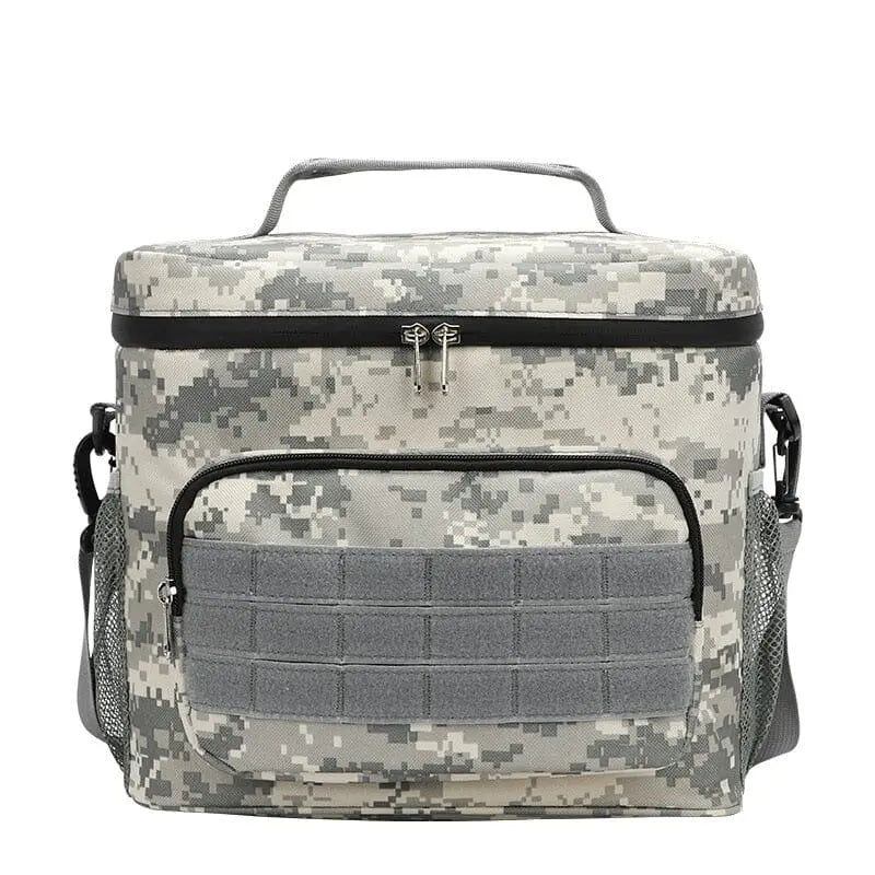 Sac isotherme camouflage gris, parfait pour l'été