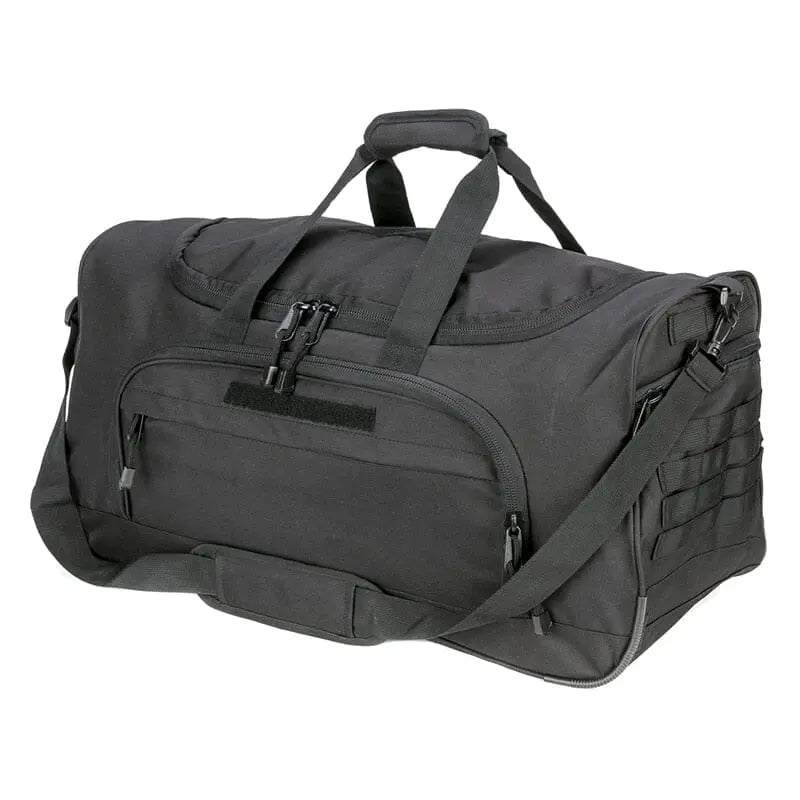 Sac noir avec fermeture éclair robuste et design compact