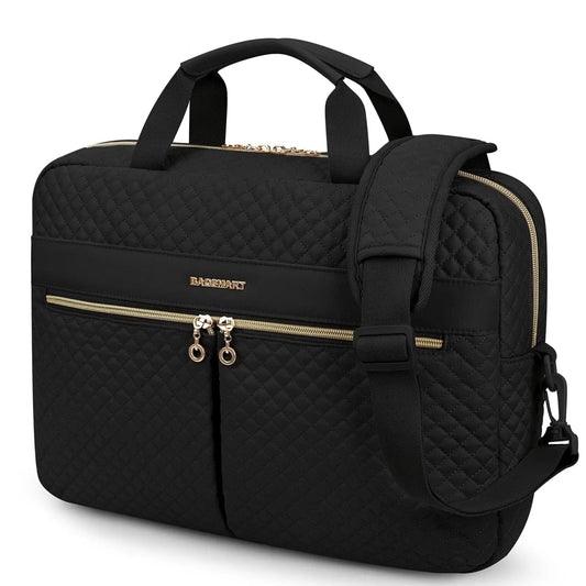 Sac noir élégant pour ordinateur avec sangle pour valise