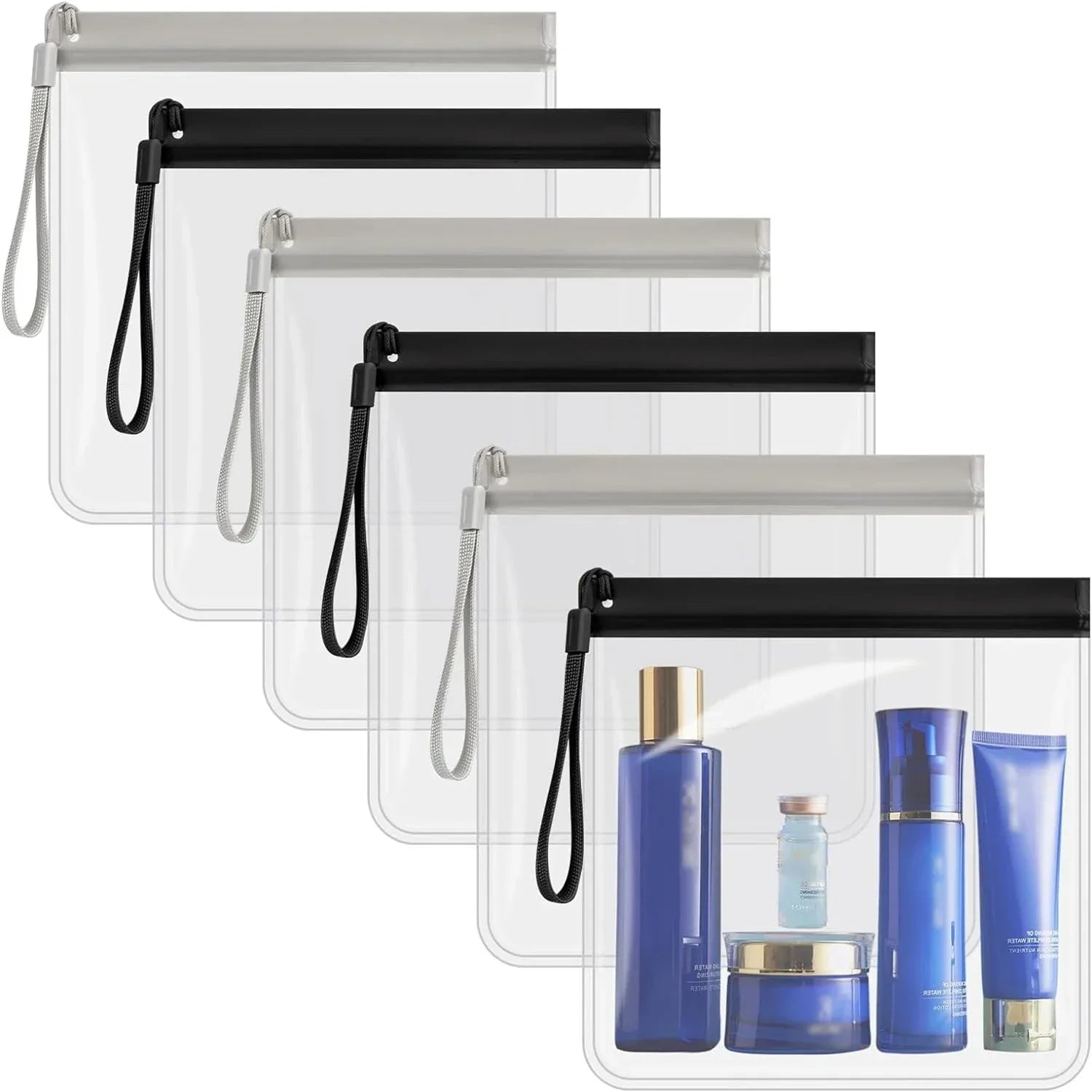 Sac plastique transparent refermable avec fermeture zip visible