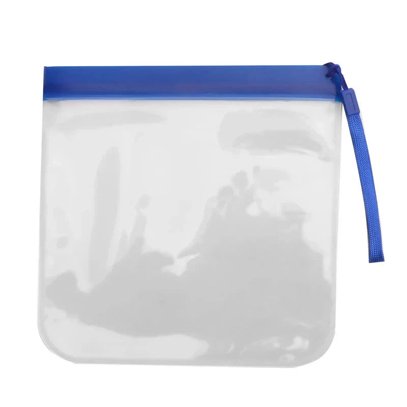 Sac plastique bleu transparent avec fermeture hermétique