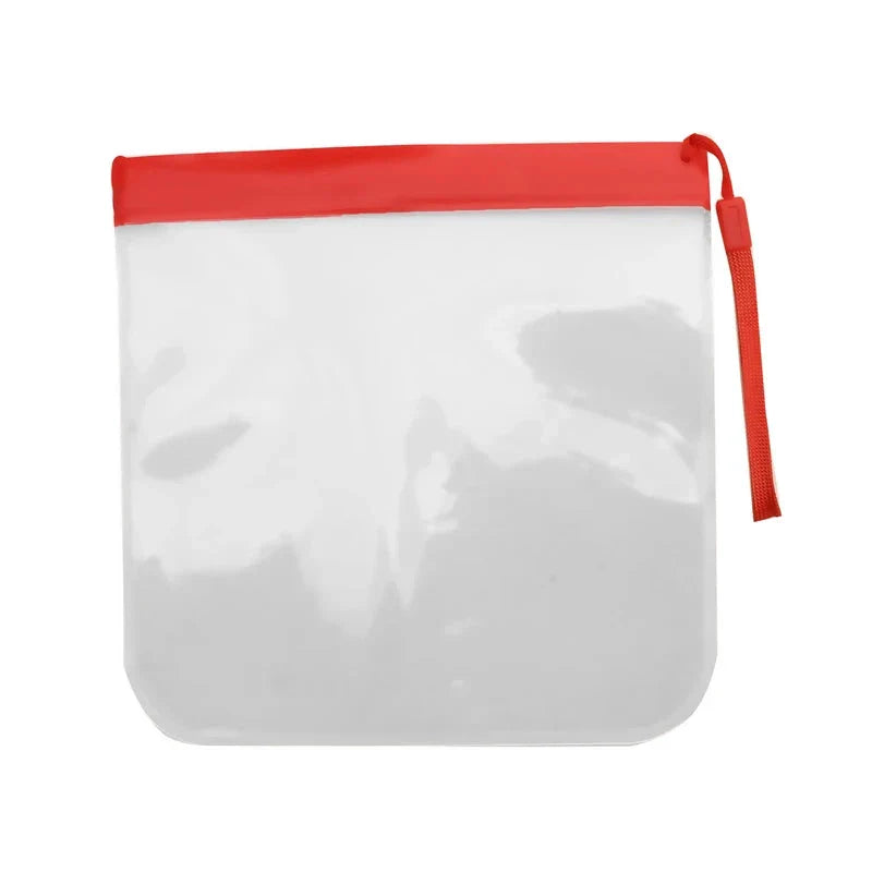 Sac refermable rouge pour transporter liquides en cabine