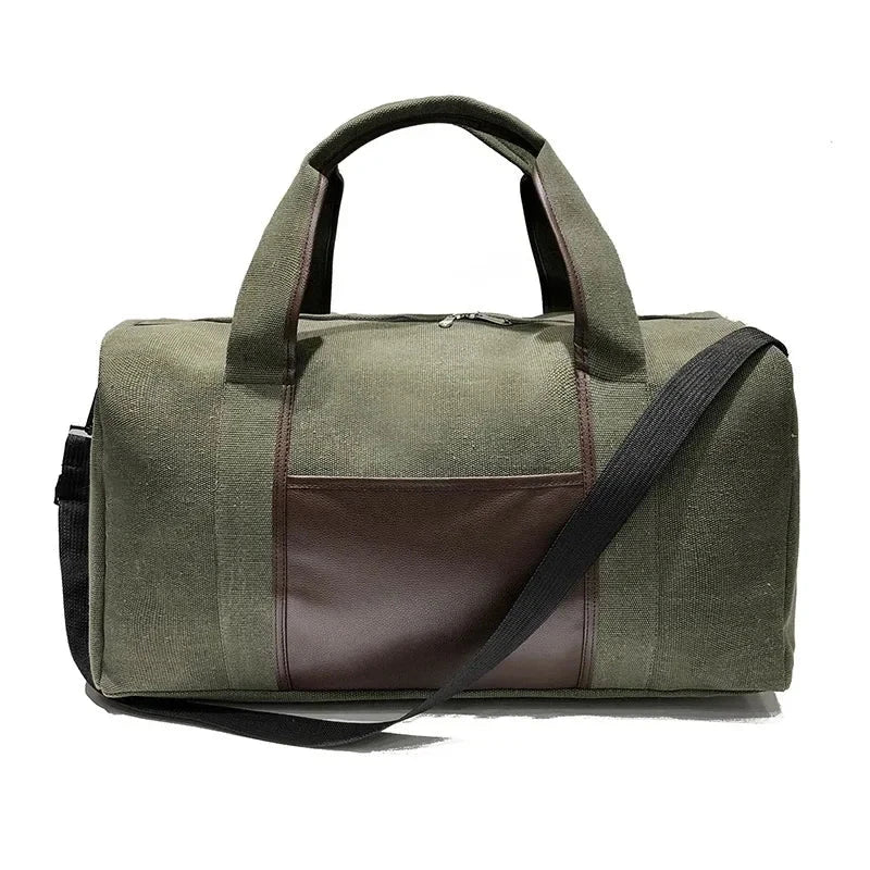 Sac kaki avec poches extérieures et fermeture sécurisée