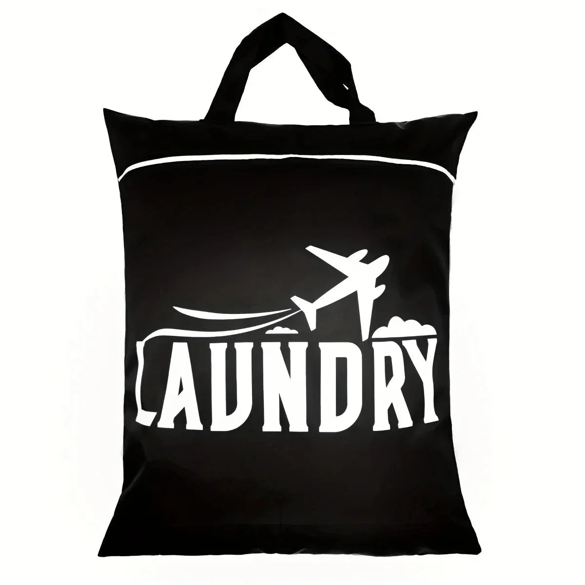 Sac noir pour linge sale, grande capacité visible