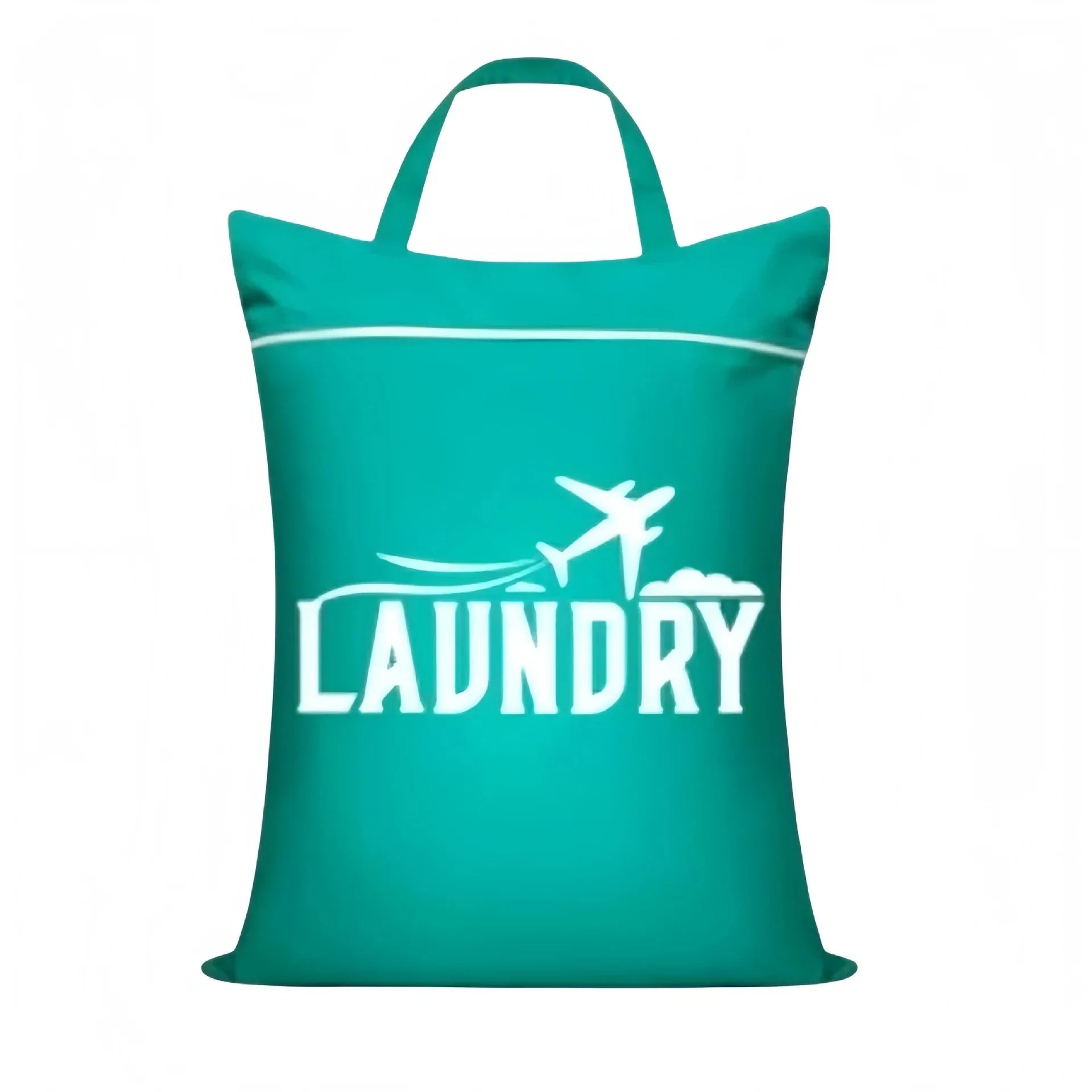 Sac pliable turquoise pour vêtements usagés