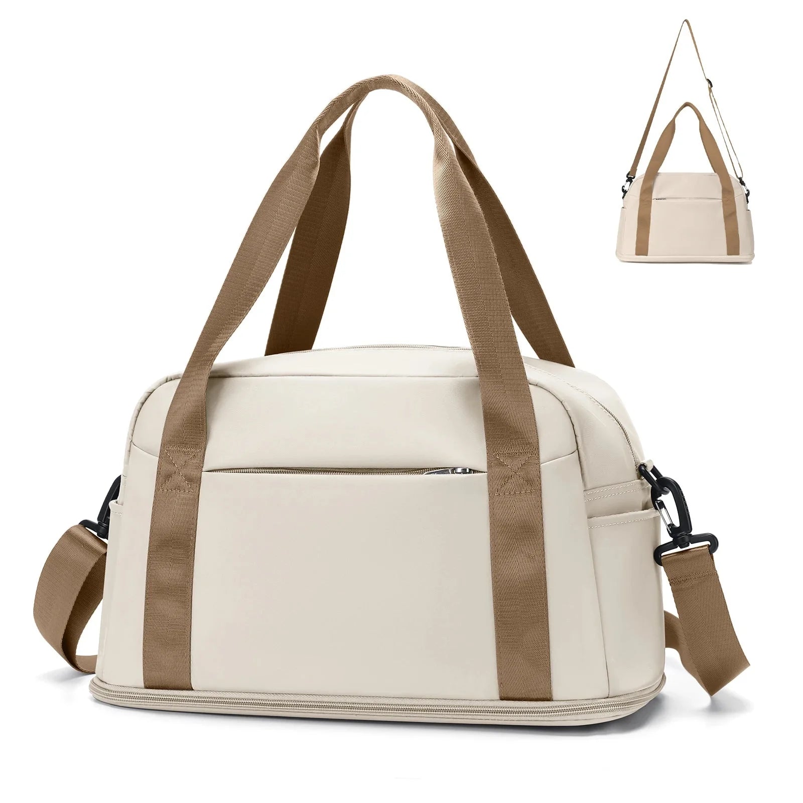 Sac beige, adapté aux dimensions des compagnies aériennes
