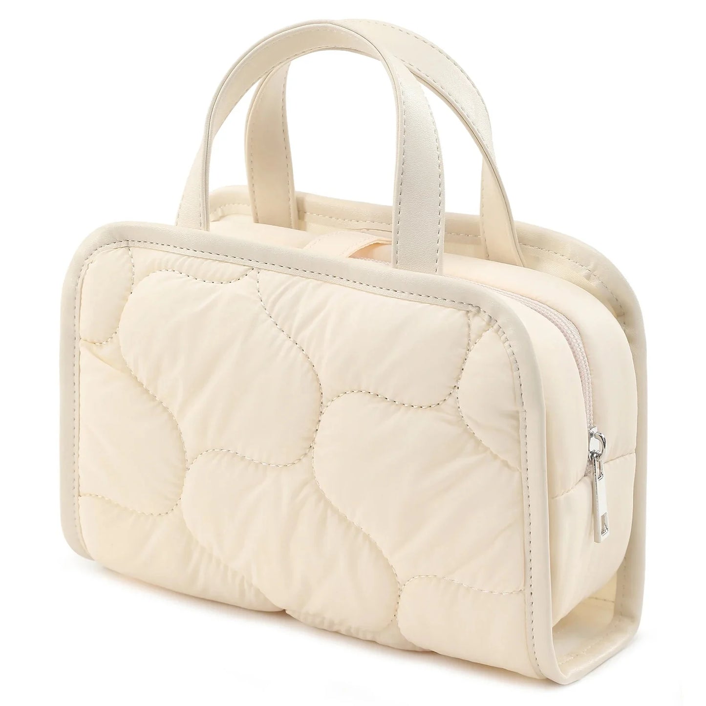 Version beige du sac avec détails matelassés visibles