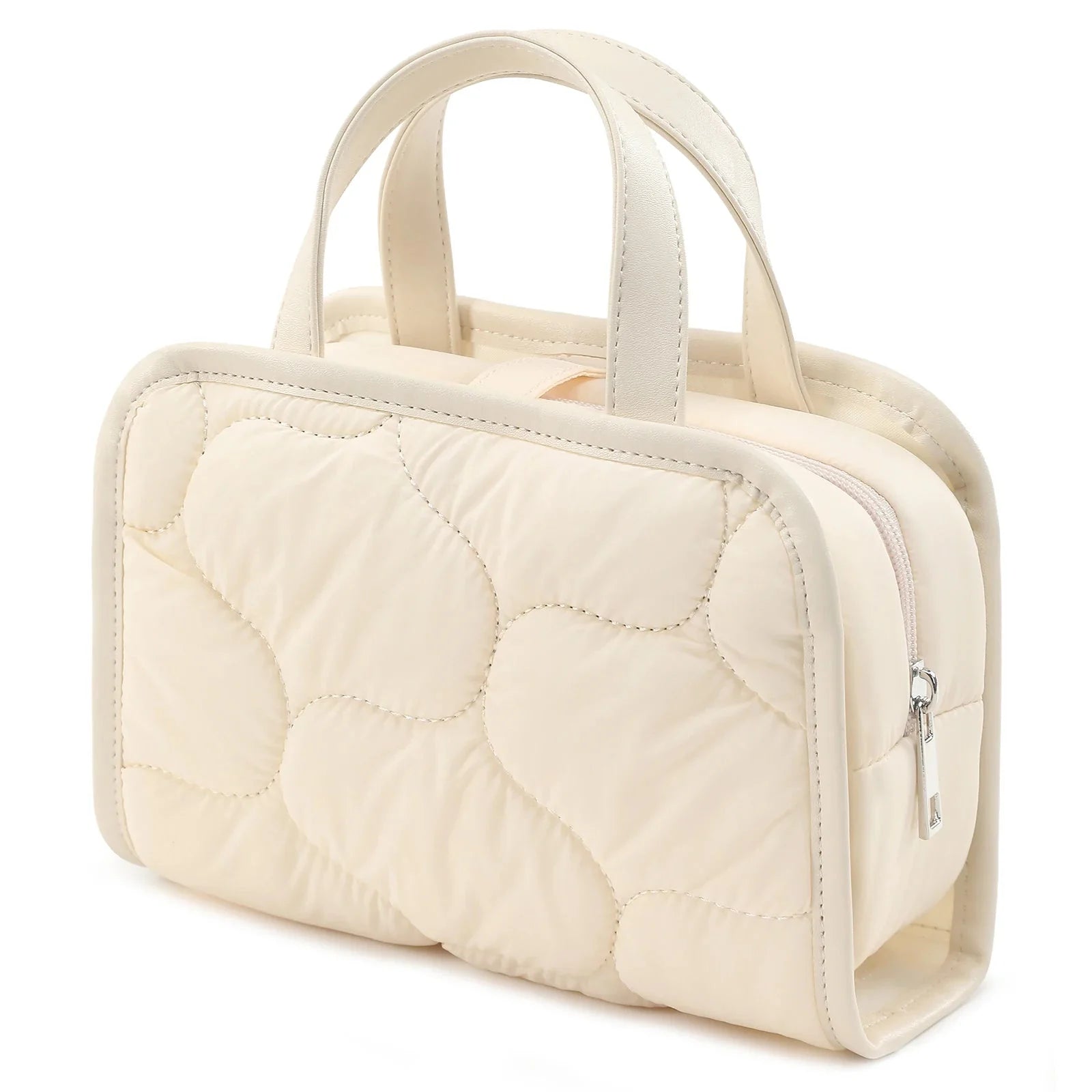 Version beige du sac avec détails matelassés visibles