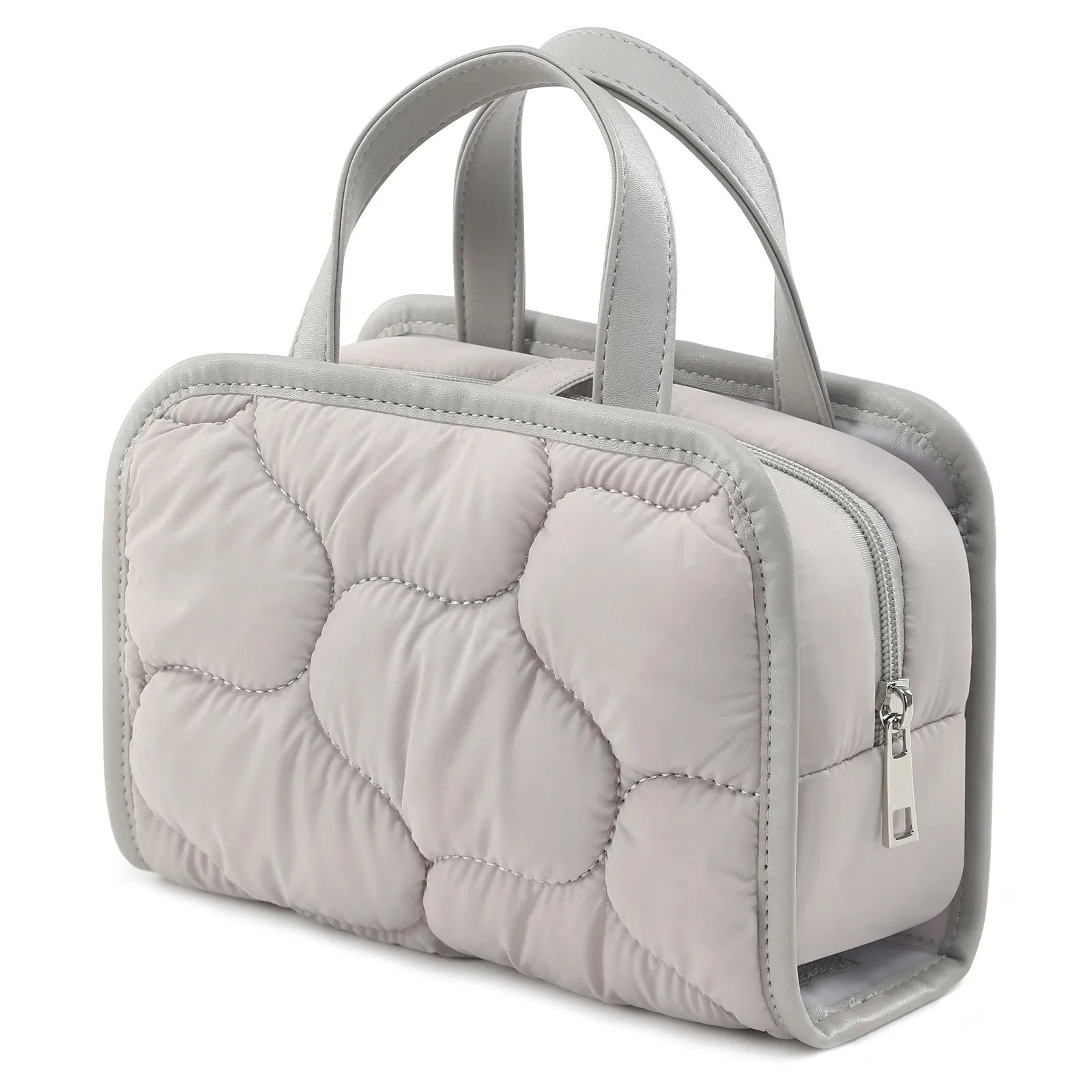Sac matelassé gris, parfait pour une organisation optimale