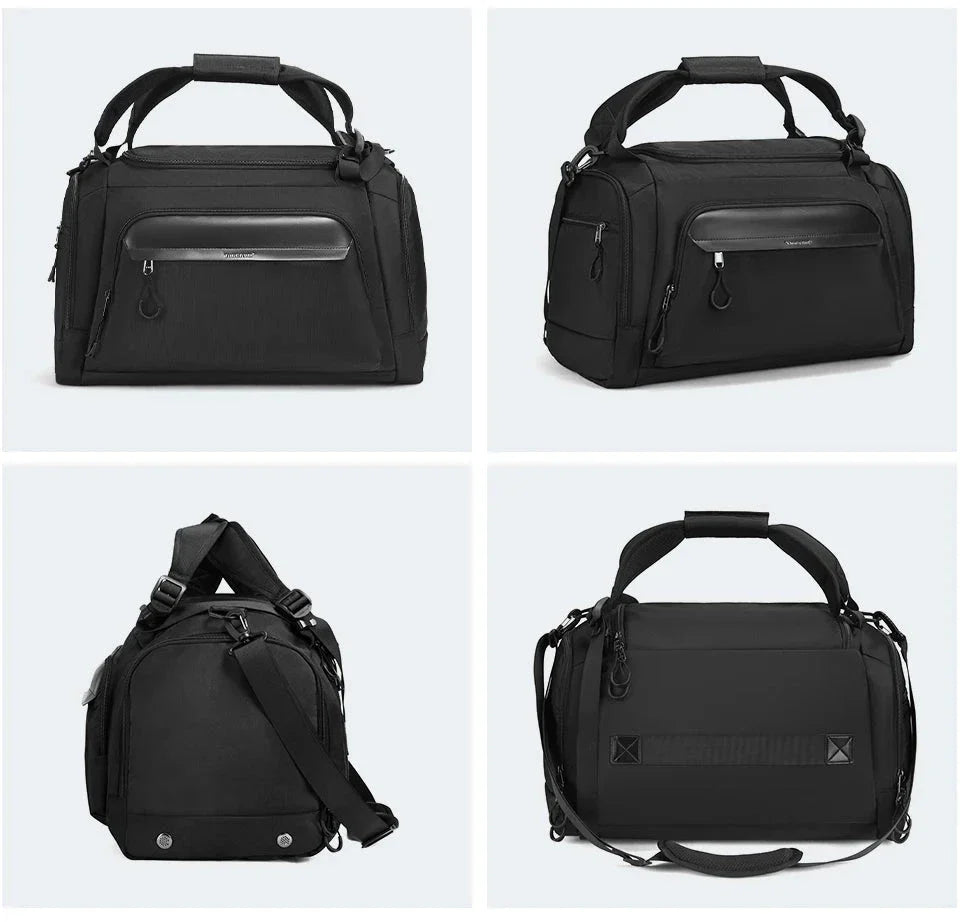 Sac en position sac à main, avec poignée renforcée visible