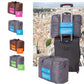 Sac de voyage pliable gris avec sangle arrière intégrée