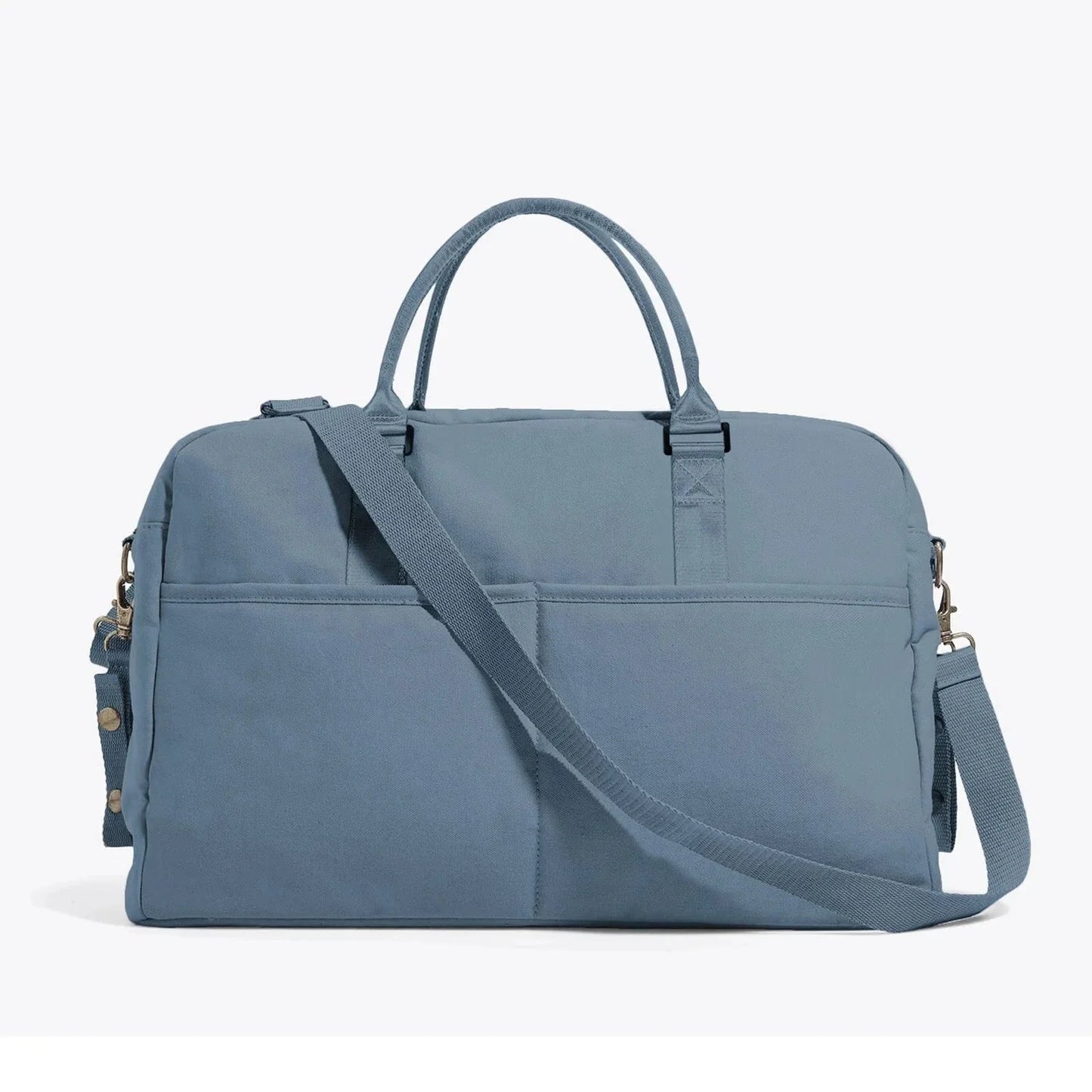 Sac bleu avec grande capacité, parfait pour un week-end